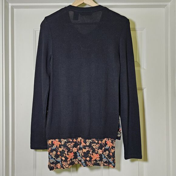 Desigual Women's Cardigan / Top Dark Floral Size Medium - Picture 6 of 9